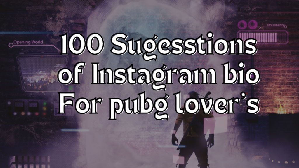 Instagram Bio For PUBG Lover